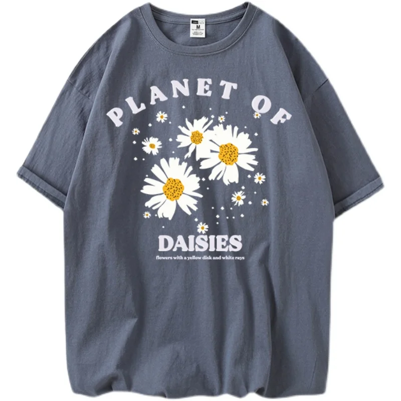 

LEGIBLE 2021 Short Sleeve T-Shirt Women Tee Shirt Loose Oversize Floral Printed T Shirt Women Casual O-neck Tshirt