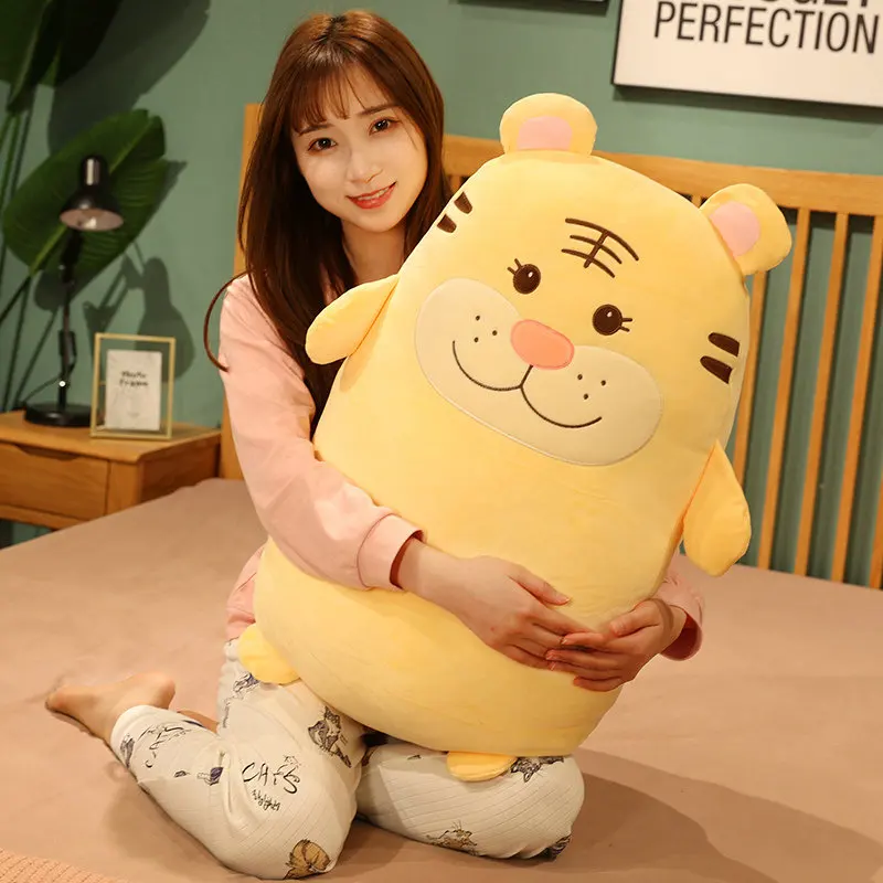 

45-70cm Cartoon New Plush Toys Stuffed Fat Tiger Pillow Animal Sofa Sleepping Cushion Girlfriend Birthday Baby Kids Gifts