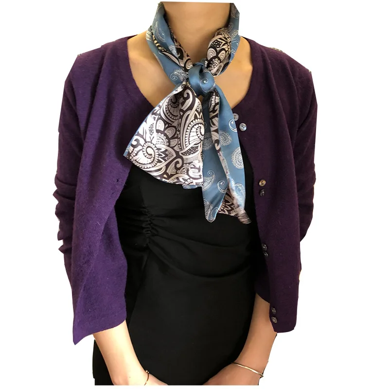 

New 2021 Fashion Leopard Luxury Scarves Women Brand 100% Real Silk Scarf Female Shawl High Quality Print Hijab Pashmina