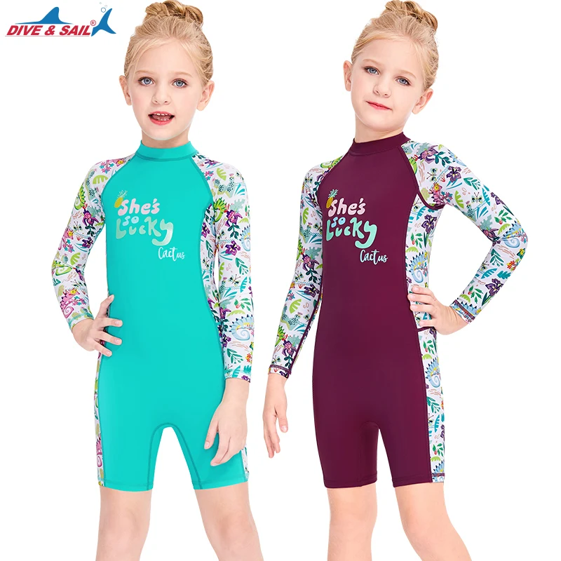 Детский Цельный купальник с рашгардом для мальчиков и девочек спортивный