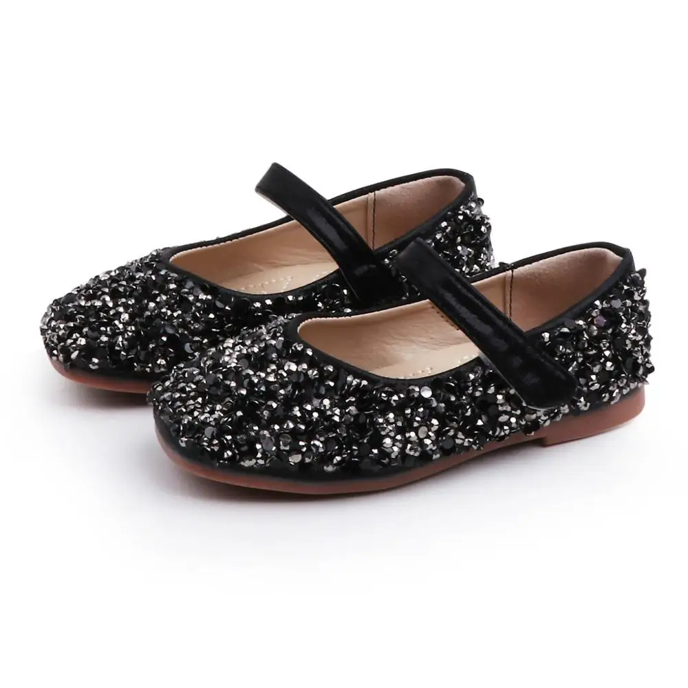 Black girls sandals Летние Осенние сандалии для девочек; нескользящие сандалии из натуральной кожи; удобные сандалии для маленьких девочек из мягкой кожи; женская обувь; 35A13 - Цвет: Black girls sandals