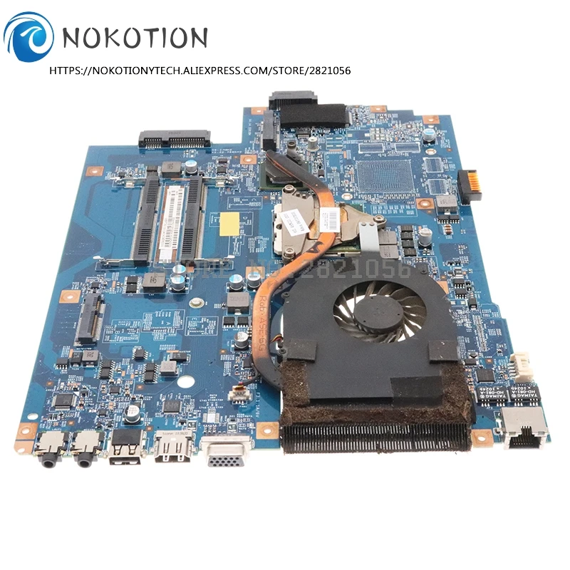 NOKOTION для Acer Aspire 7741 7741G материнская плата I5 ЦП + радиатор подходит ACER 7551 7551g PC