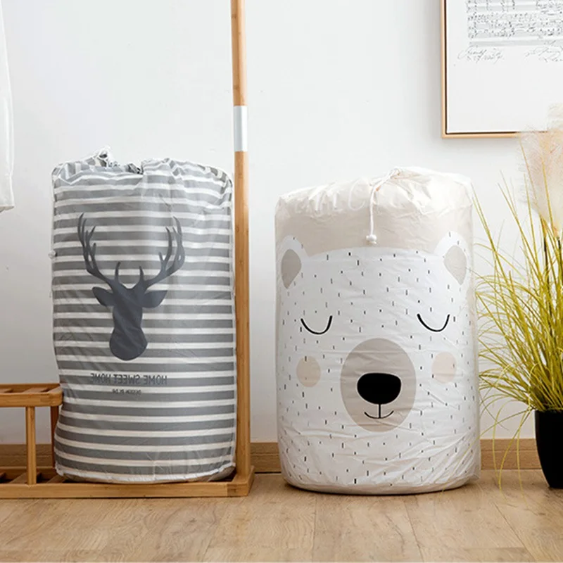 

Сумка для хранения в виде мультяшного медведя, вместительный органайзер для шкафа, органайзер для детских игрушек, шкаф, влагостойкие износ...