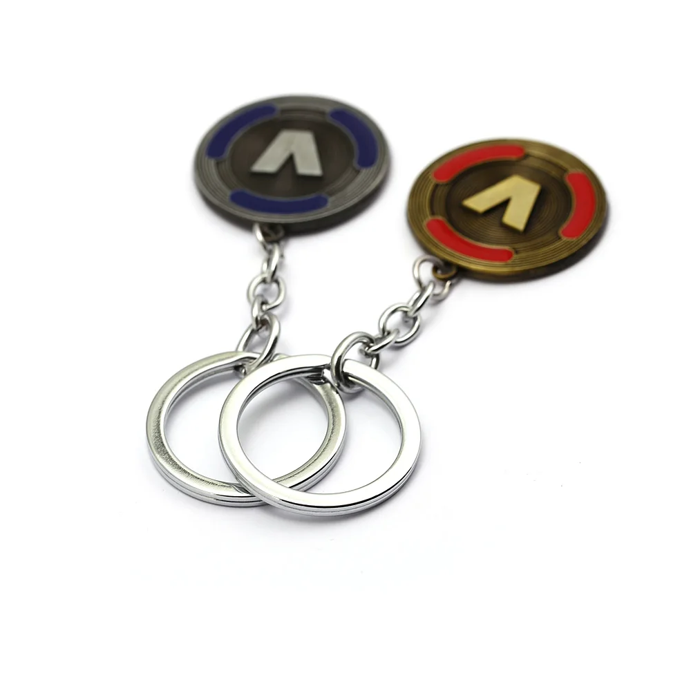 Game Jewelry V Coin Keychain For Men Metal Round Key Chain Rings Women Car Bag Pendant Llaveros Porte Clef Chaveiro Souvenir | Украшения и
