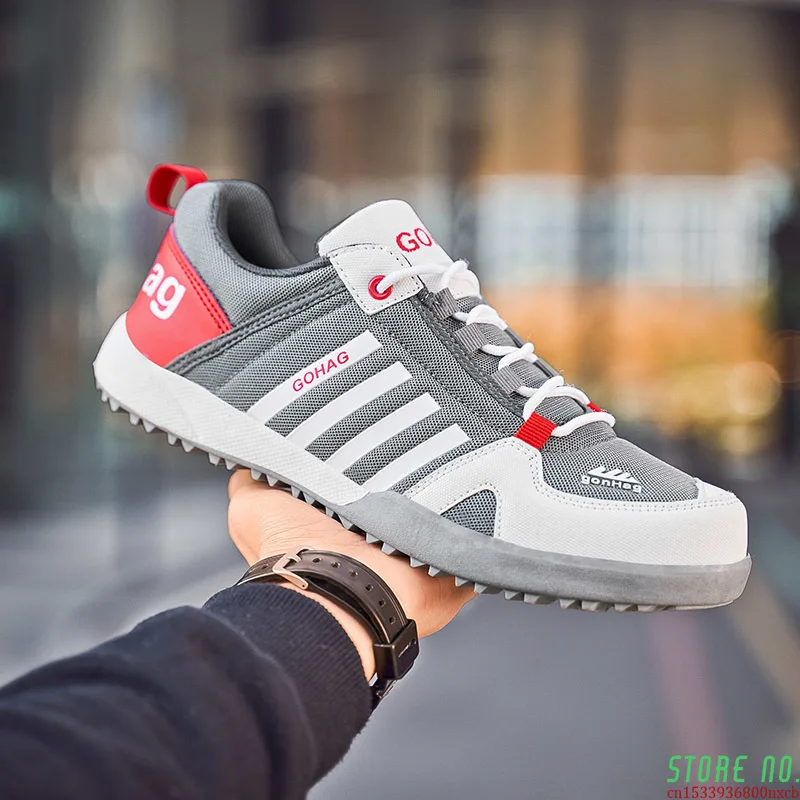 

Мужские повседневные спортивные дышащие сетчатые кроссовки для бега и работы, обувь для улицы, пешего туризма, кемпинга, холщовая обувь