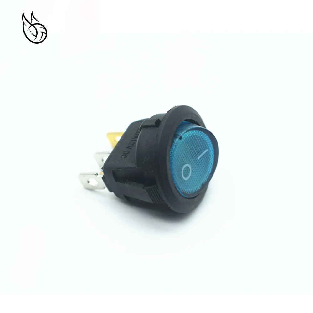 4 шт. красный синий зеленый желтый светильник SPST с круглым переключателем 6A/250V