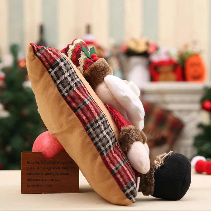 Удобная Рождественская льняная Подушка Санта-Клаус подушка со снеговиком Декор