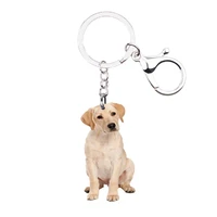 labrador retriever dog keychains animal acrylic keychain for keychains not 3d llaveros boyfriends gift ideas kawaii hot drop