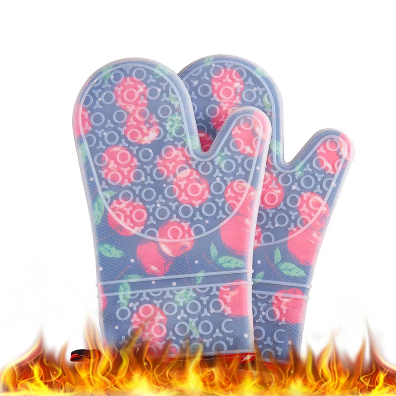 

High Temperature Insulation Barbecue Microwave Oven Mitts Anti-scalding Baking Gloves Thick Non-Slip BBQ Glove For Unisex 1pcs