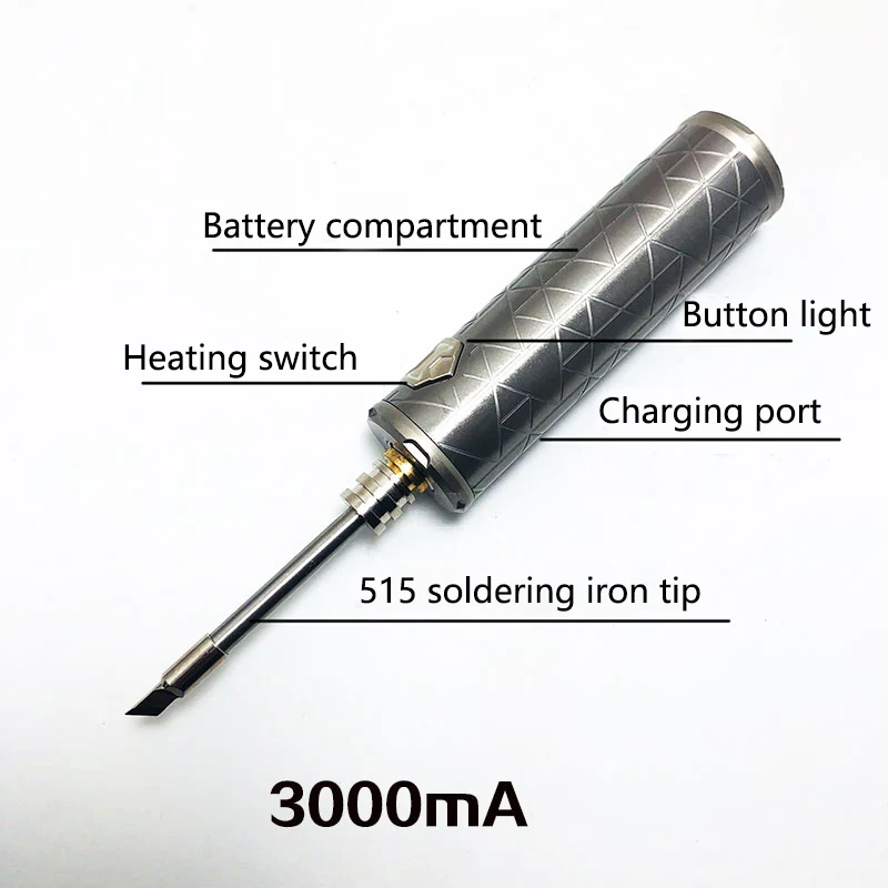 Портативный Электрический паяльник беспроводная Регулируемая