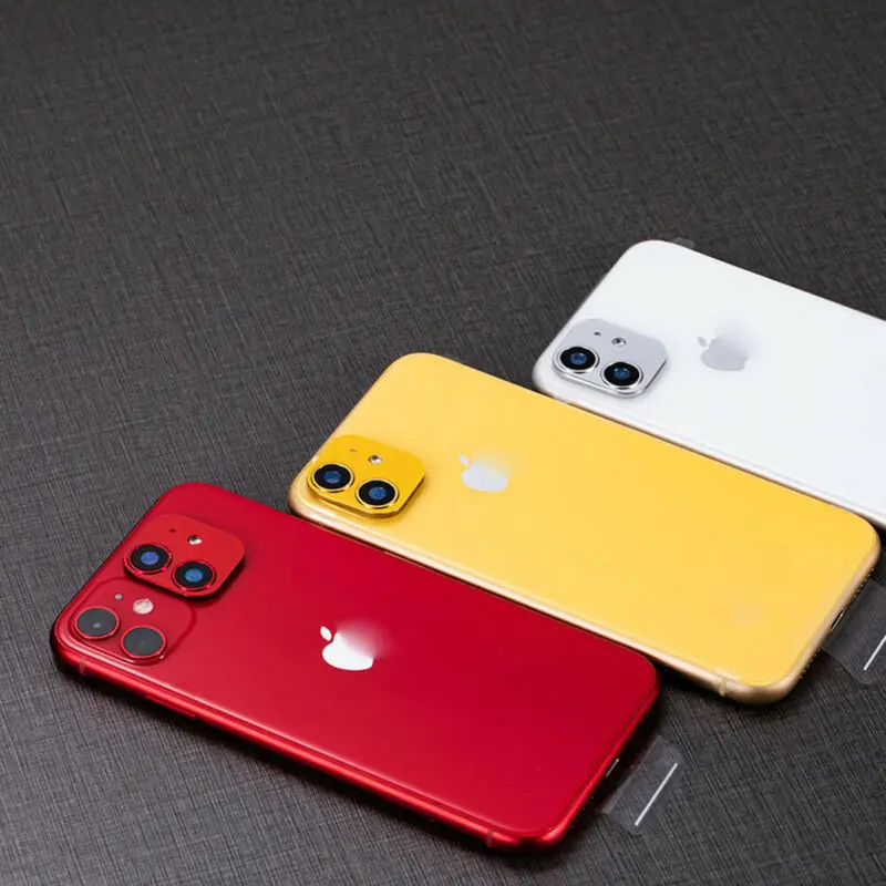 4 вида цветов объектива наклейка для iPhone XR / 8 камера крышка секунд изменение к 11 Len