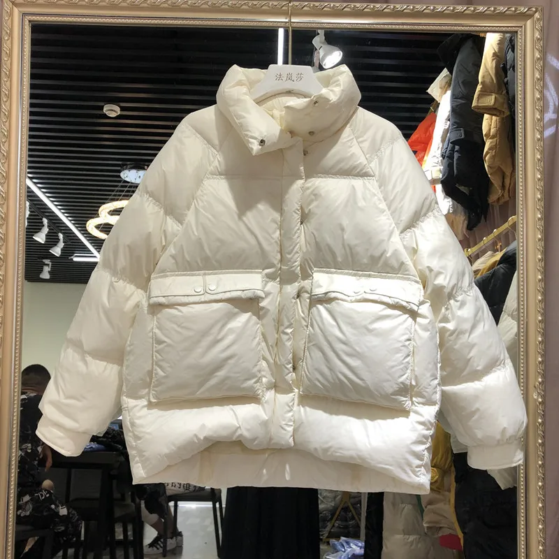 

Winter Women's Down Jacket Fashion Loose Thick Loose Stand-up Collar Jacket Women Outdoor Leisure Warm Cotton Clothing