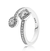 925 sterling silver pandora ring zirconia abstract elegance ring for women wedding party gift fashion jewelry
