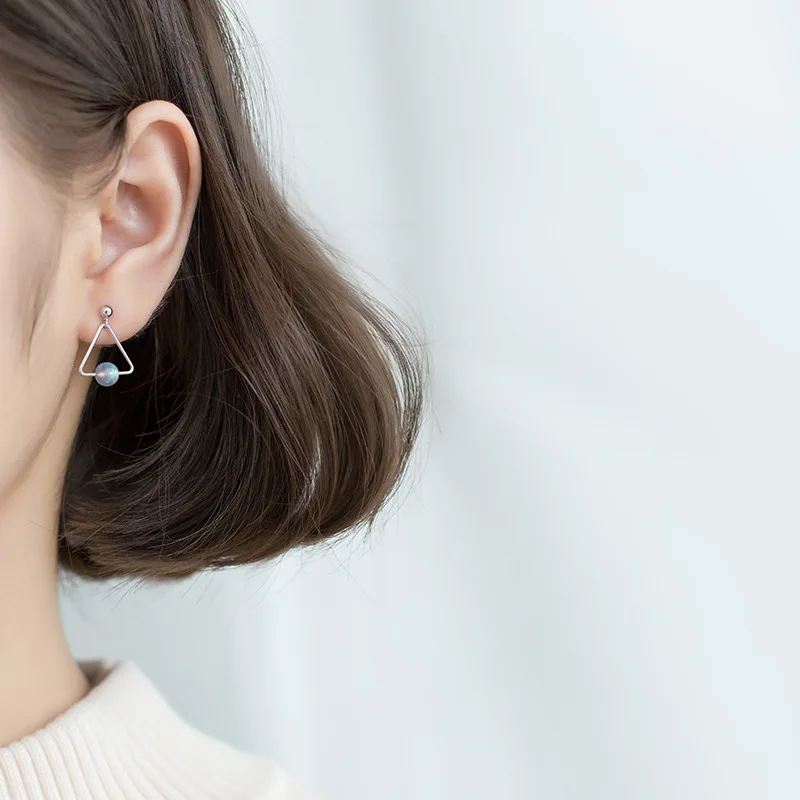 Аутентичные настоящие серьги из серебра 100% бриллиантов с натуральным лунным