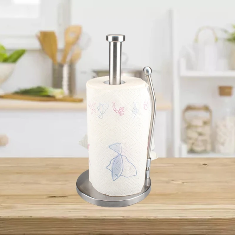 

Paper Towel Holder Stainless Steel Standing Paper Towel Organizer Roll Dispenser for Kitchen Countertop Home Dining