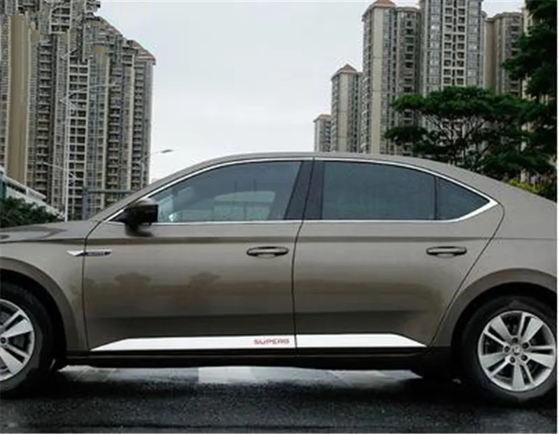 

Боковые молдинги из нержавеющей стали для Skoda Superb 2016 2017 2018 2019
