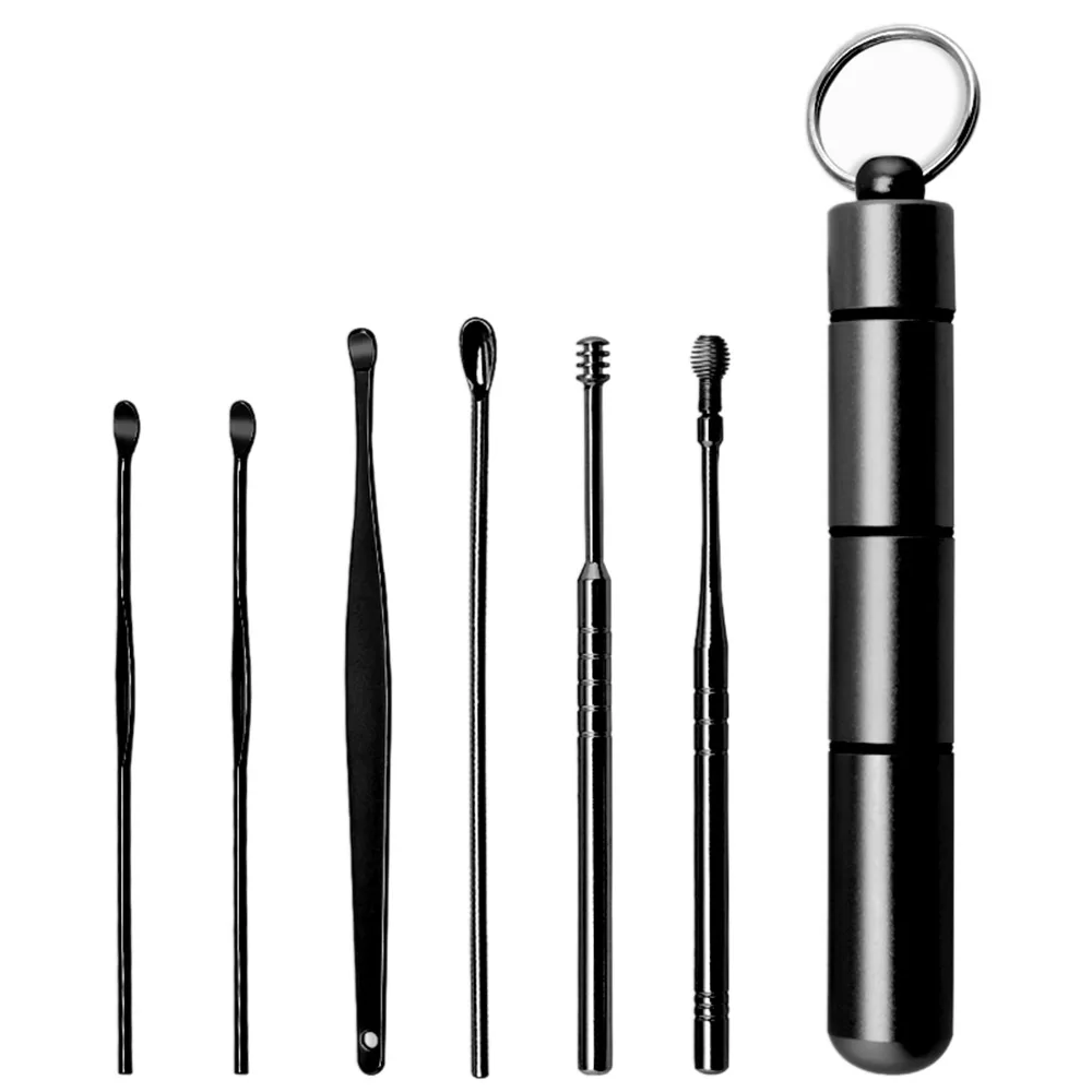 Фото 6pcs/set Ear Cleaner Kits Stainless Steel Earpick Wax Remover Curette Pick Spoon Spiral Clean Tool Красота и здоровье 6pcs/set Ear Cleaner Kits Stainless Steel Earpick Wax Remover Curette Pick Spoon Spiral Clean Tool Красота и здоровье