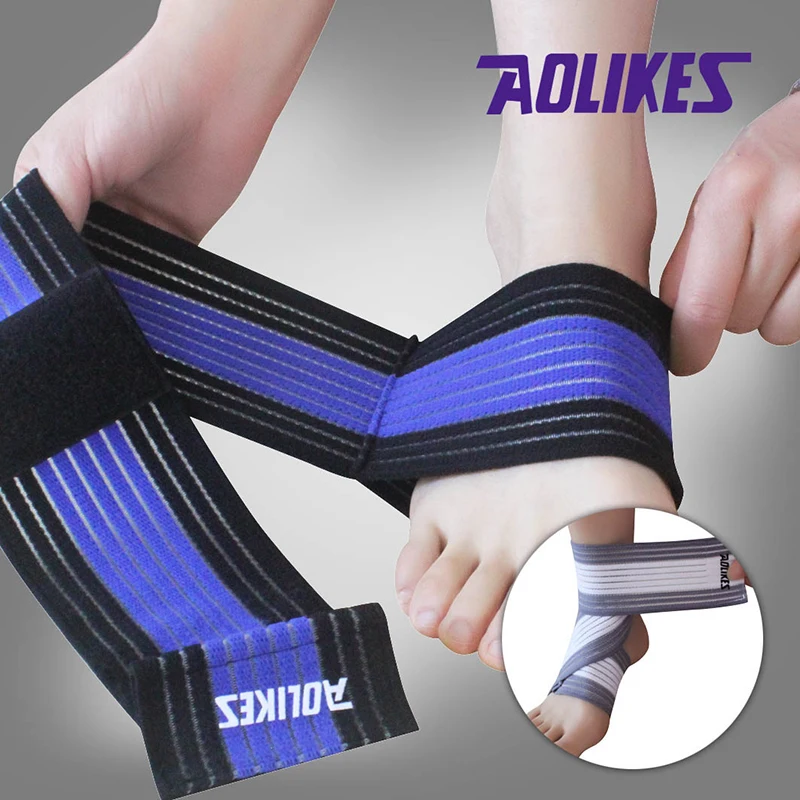 Спортивная повязка Aolikes эластичный бандаж для поддержки голеностопа защита бега