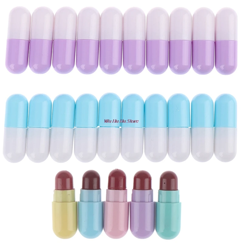 

10 Stks/set Mini Lege Pil Lippenstift Container Mini Monster Make Up Cosmetische Container