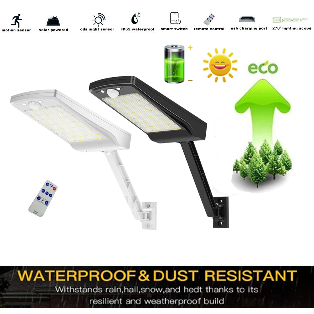 Уличный светодиодный светильник на солнечной батарее водонепроницаемый