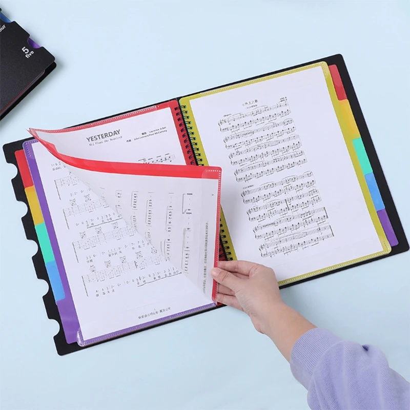 

A4 Size Music Folder Piano Music Score Folder Waterproof Music File Holder Drawing Picture Editing Text &Modifying Music