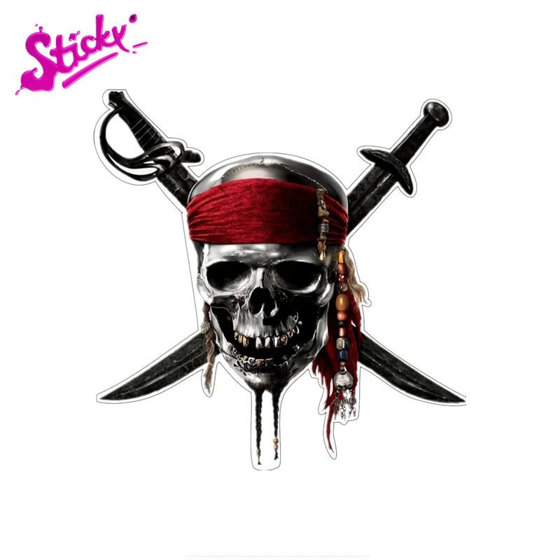 Пиратский череп ножи Автомобильная наклейка s забавная авто наклейки мотоцикл