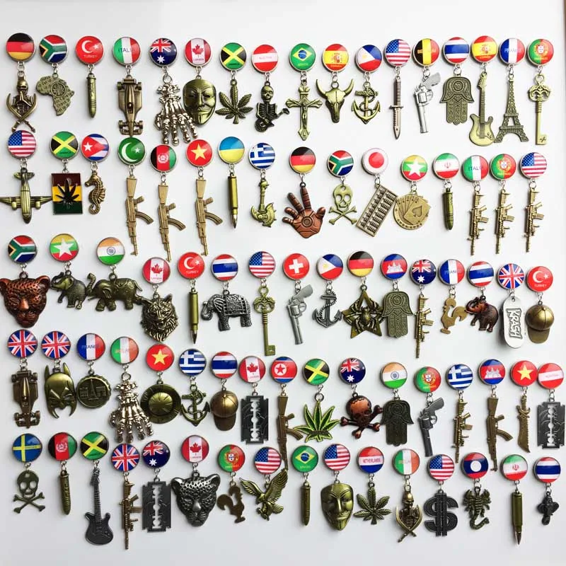 

National Flags Fridge Magnet World Tourist Souvenirs Belgium Austria Chile Refrigerator Magnetic Stickers Collection Gifts