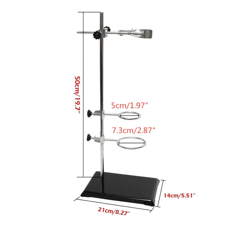 

Chemistry Laboratory Stand Set, 24"Metalware Support Stand,Ring Stand，Research Starter Kit (Iron cast_Iron, 24inch)