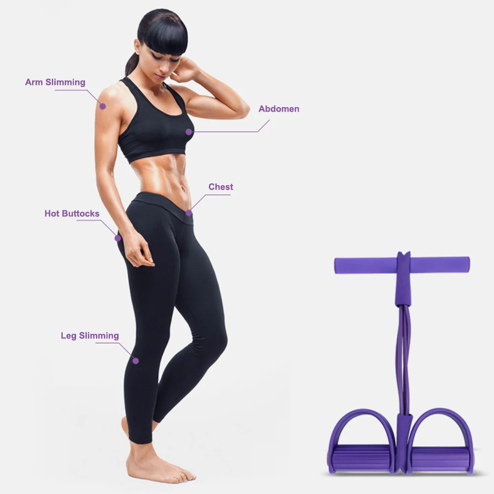 Эластичная резиновая лента тренажер для живота Резиновая домашнего спортзала