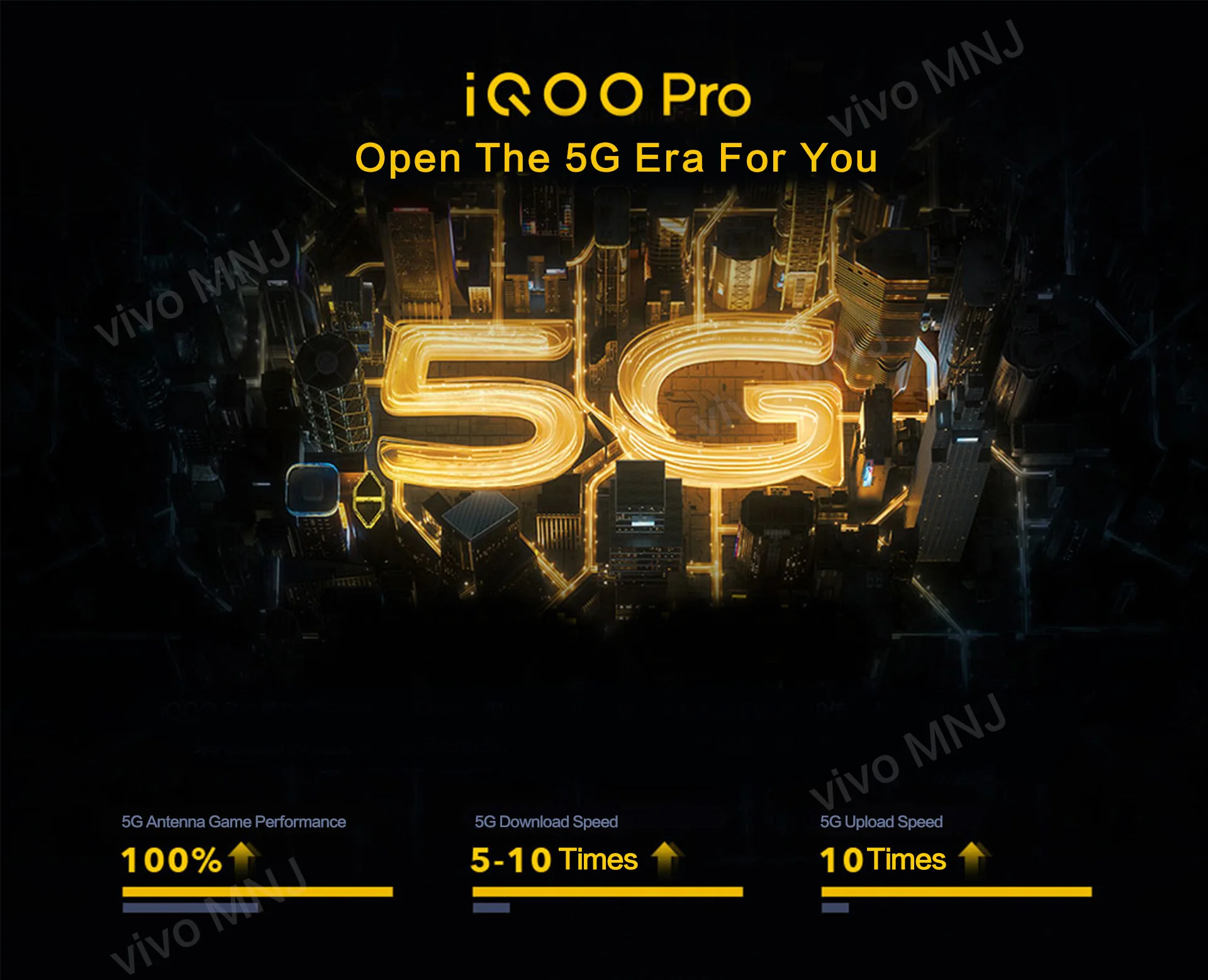 vivo iQOO Pro 5G мобильный телефон Snapdragon855 Plus 4500mAh 44W 6,4" экран 48MP камера 12GB 128GB мобильный телефон