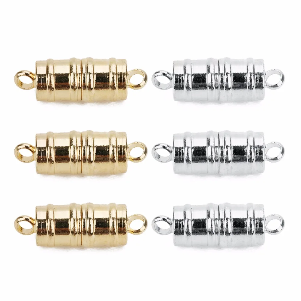 

5Pcs/set Bamboo Magnetic Clasps Fit Bracelet Necklace Gold/Rhodium Color End Clasp Connectors For Diy Jewelry Making