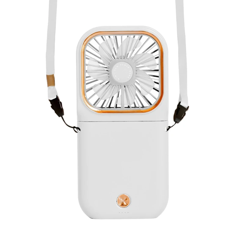 

Portable Personal Fan Small Neck Fan Mini Desk Fan USB Rechargeable Handheld Fan Used as a Power Bank for Travel Indoor