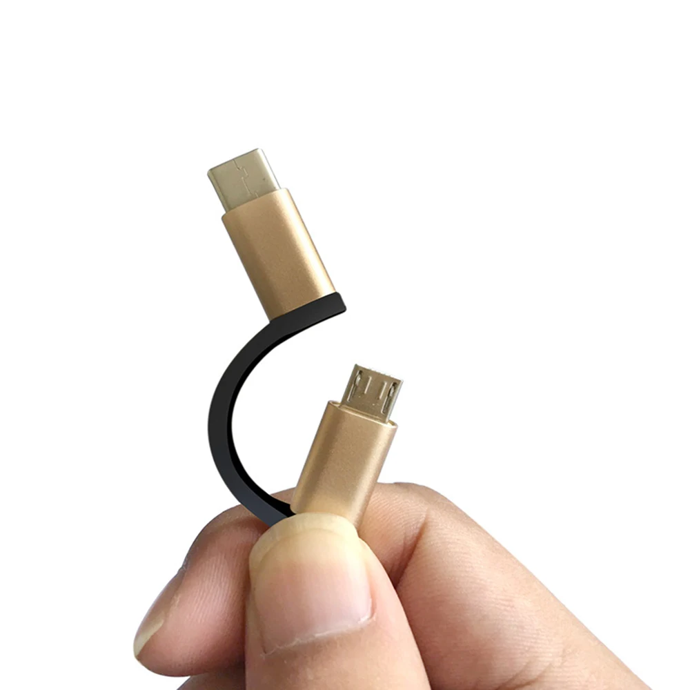 Кабель адаптер 2 в 1 Micro USB Type C OTG для Xiaomi Mi 9 Redmi Note 8 Pro 10 Huawei P30 Samsung S10 S9 A50 Oneplus 7T One Plus