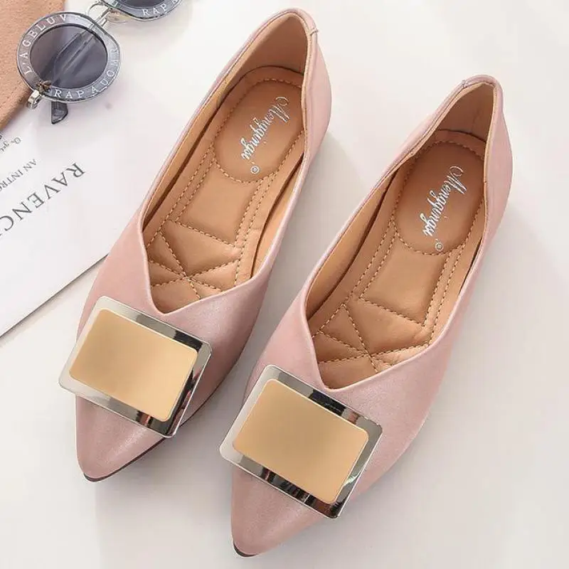 Женские мокасины на плоской подошве с острым носком|Обувь без каблука| |