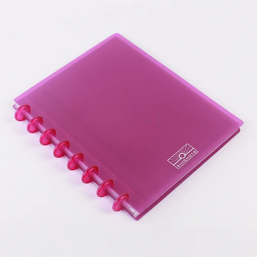 pink 20pcsA5 Грибное отверстие, книга для информации, книга для хранения файлов, студенческие работы, бусины «счеты», коллекционный портфель, ПВХ сумка - Цвет: pink
