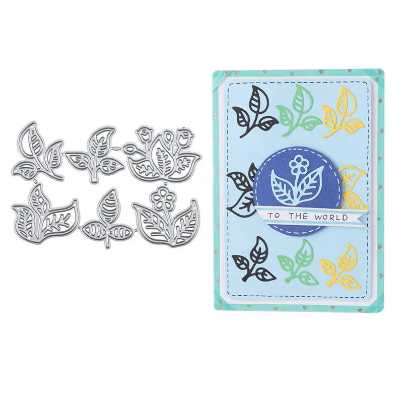 DiyArts металлический трафарет для вырезания цветов листьев ветвей шаблоны