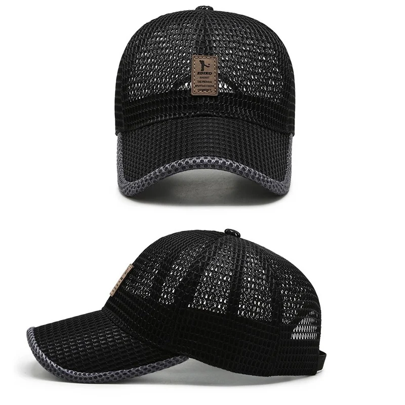 

Men Women Summer Mesh Cap Solid Color Breathable Quick Dry Sunhat Outdoor Cycling Fishing Hiking Sun Protection Hat