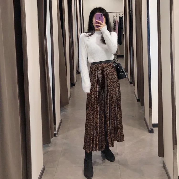 Женская юбка в стиле панк-рок Корейская уличная на завязках эластичная талия