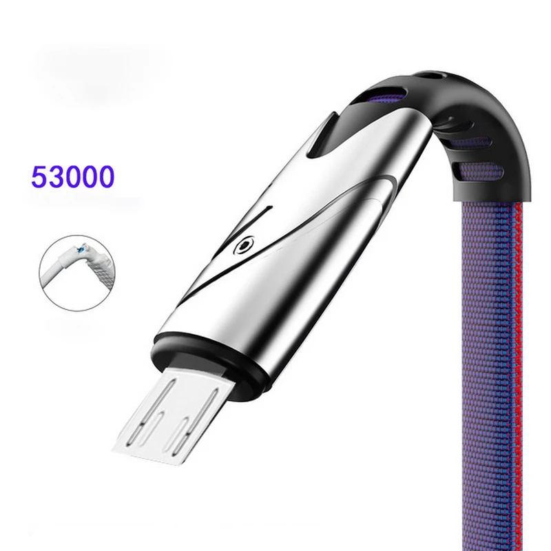 Кабель быстрой зарядки 3 в 1 с разъемом Type C 8Pin Micro USB нейлоновый Плетеный более