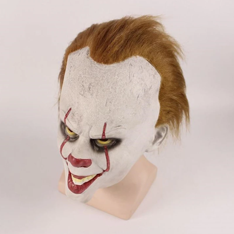 Светодиодный маска клоуна Pennywise Stephen King's It Chapter Two Masque Movie шлем для косплея маски