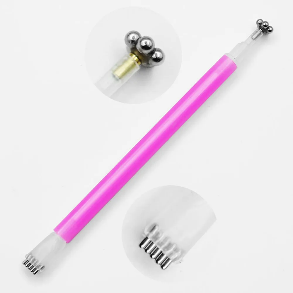 1 шт. магнитная палочка с двойной головкой для дизайна ногтей инструмент 3D