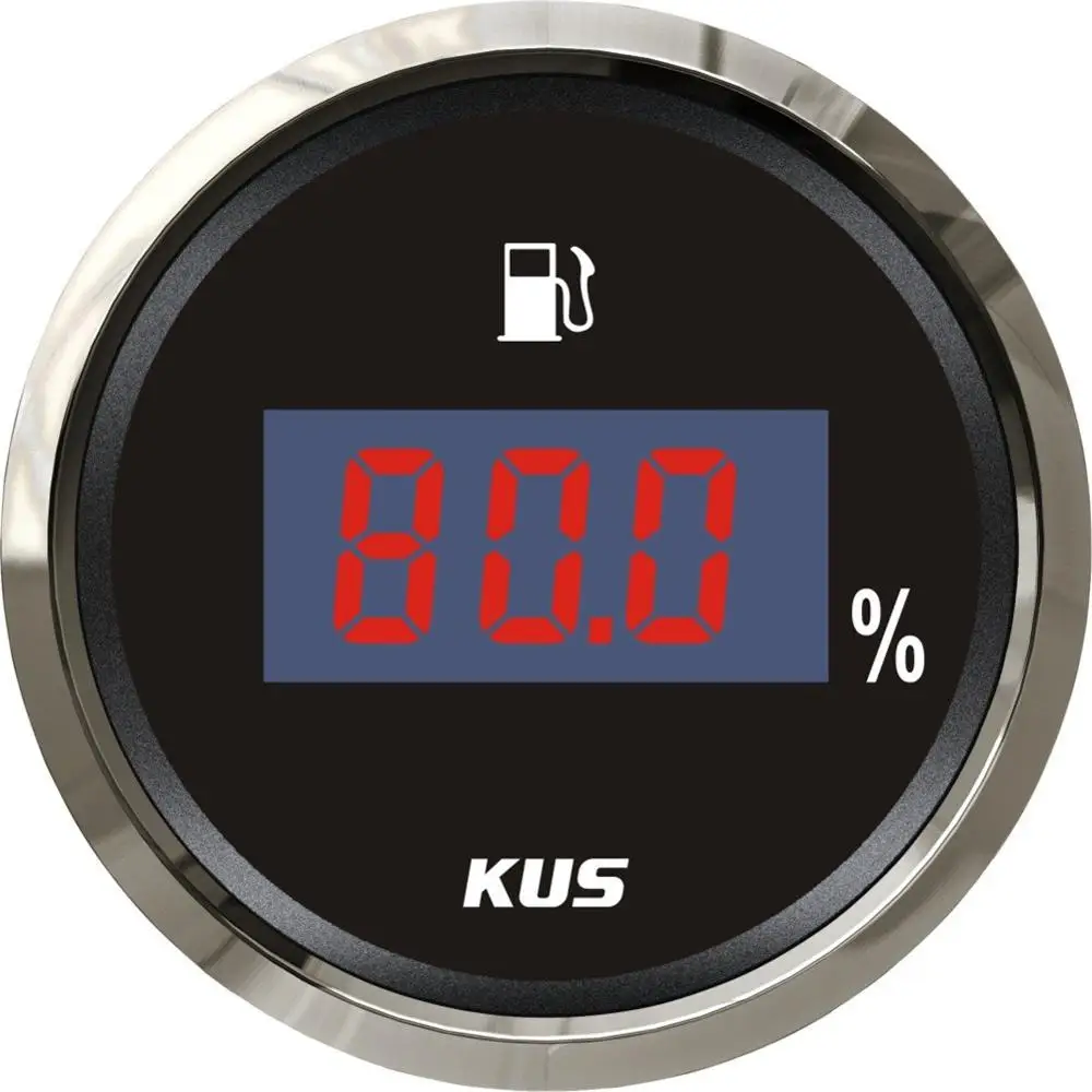 

1pc Digital Fuel Gauges Modification 0-100% Display Fuel Level Meters 0-190ohm or 240-33ohm Device 52mm for Car Ship Truck Yacht