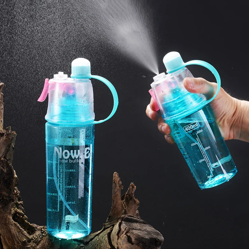 

400/600ml Water Bottle Spray Straw Cups Plastic Outdoor Sports Gym Climbing Bike Bicycle Shaker Drinking Bottles Drinkware
