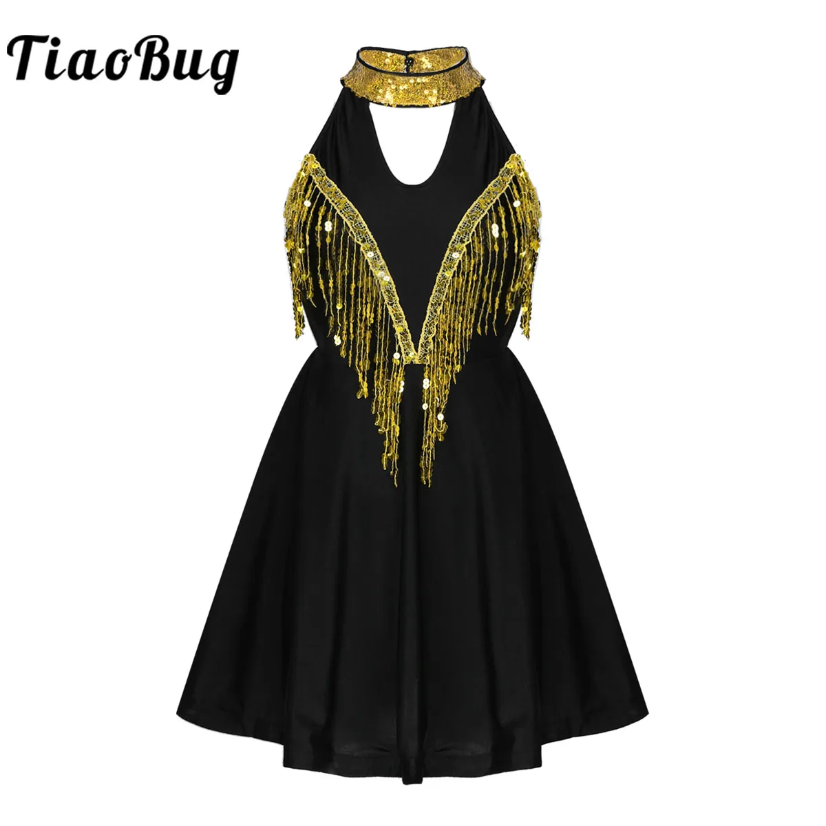 

Женское блестящее платье для латиноамериканских танцев, бальные костюмы с бахромой и блестками для танго, ча-румбы, платья для самбы, танцев...