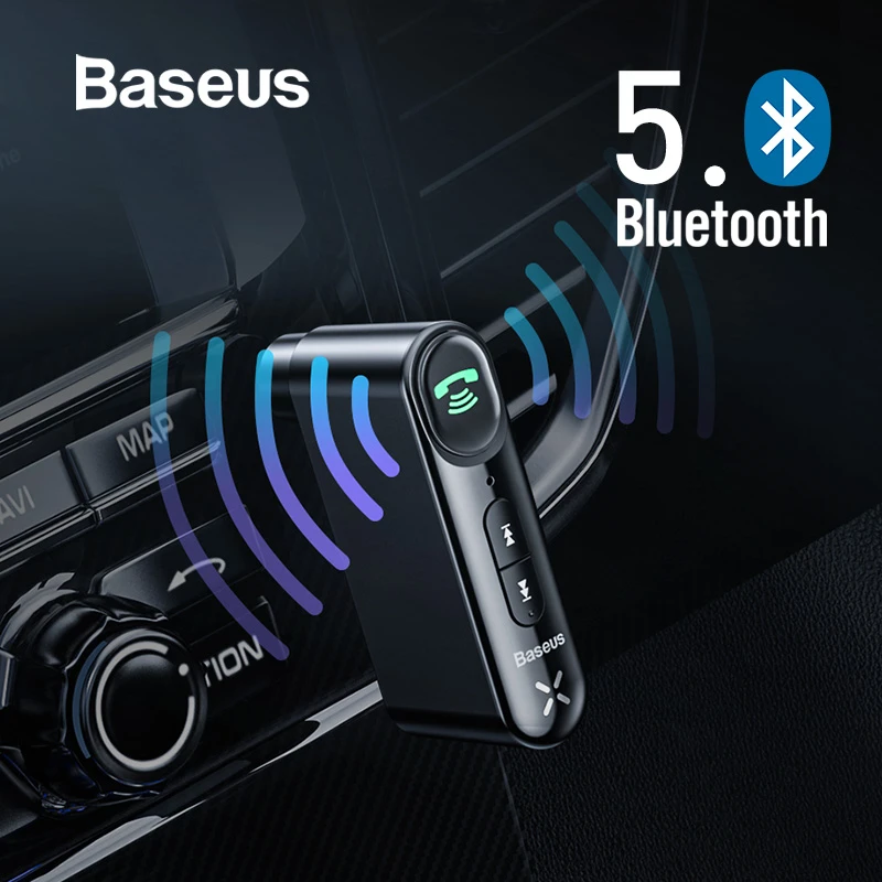 Baseus автомобильный Aux Bluetooth 5,0 адаптер беспроводной 3,5 мм аудио приемник для Авто Bluetooth громкой связи автомобильный комплект Динамик Наушники
