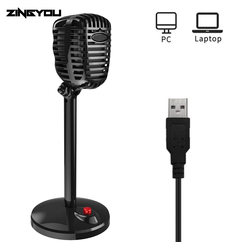 ZINGYOU USB Профессиональный мини микрофон конденсатор микрофона звук запись