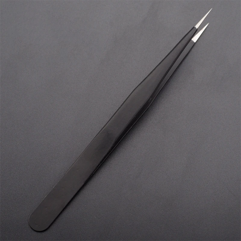

Stainless Steel Black Curved Straight Eyebrow Tweezers Nipper Rhinestone Gem Picking False Eyelash Tweezers Tool Nail Art Tools
