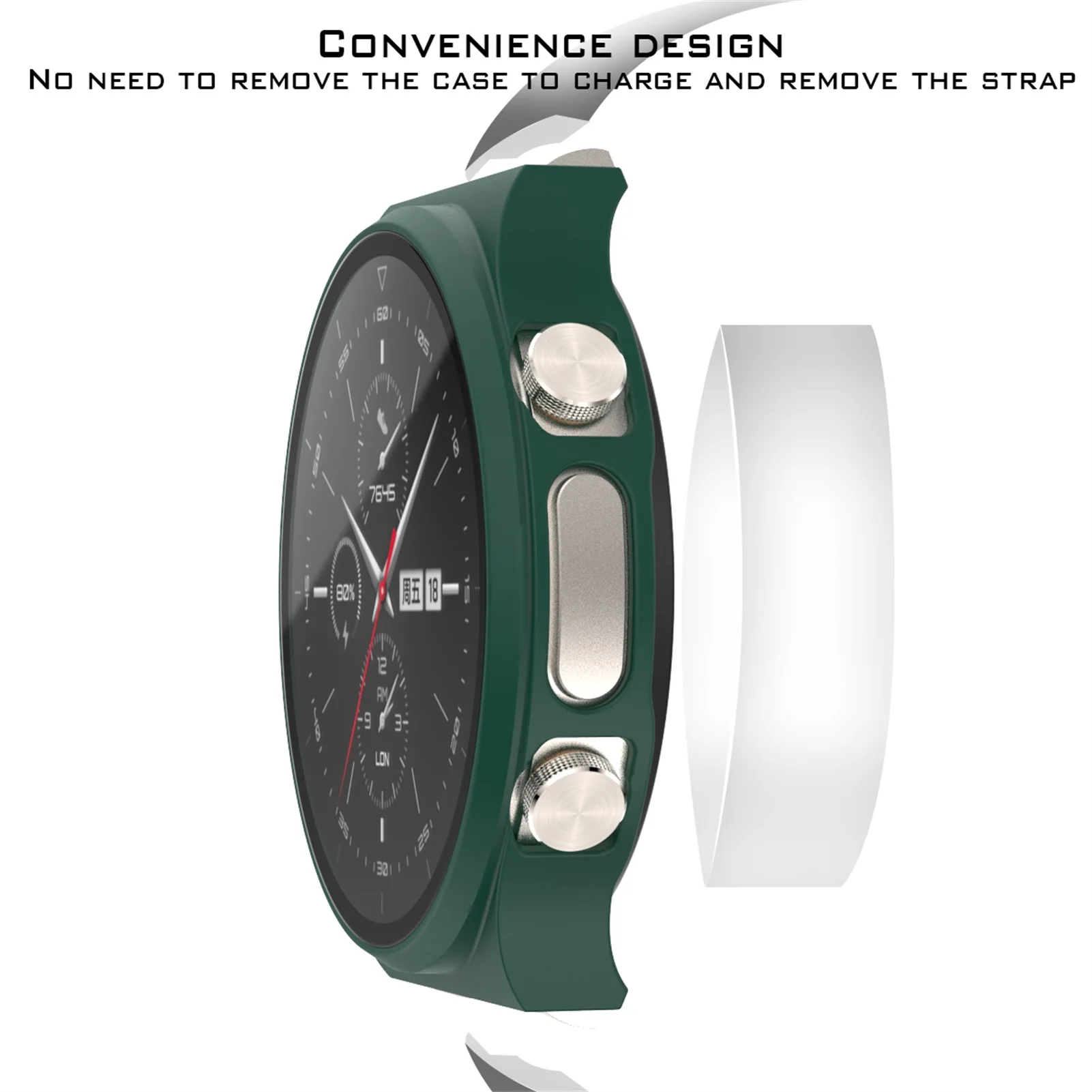 

Smart Watch Protector Case Frosted Shell For Huawei Watch GT 2 Pro ECG Anti-scratch Screen Protective Glass Frame Cover Bumper