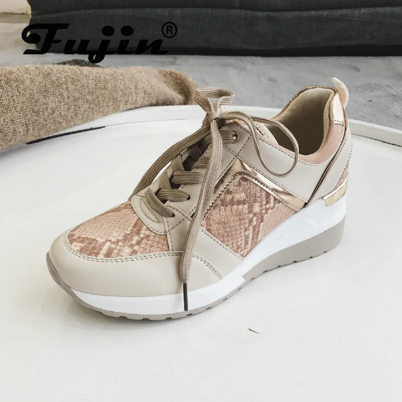 Fujin 2020 осенне зимняя женская обувь Тонкие туфли Женская Повседневная модная с