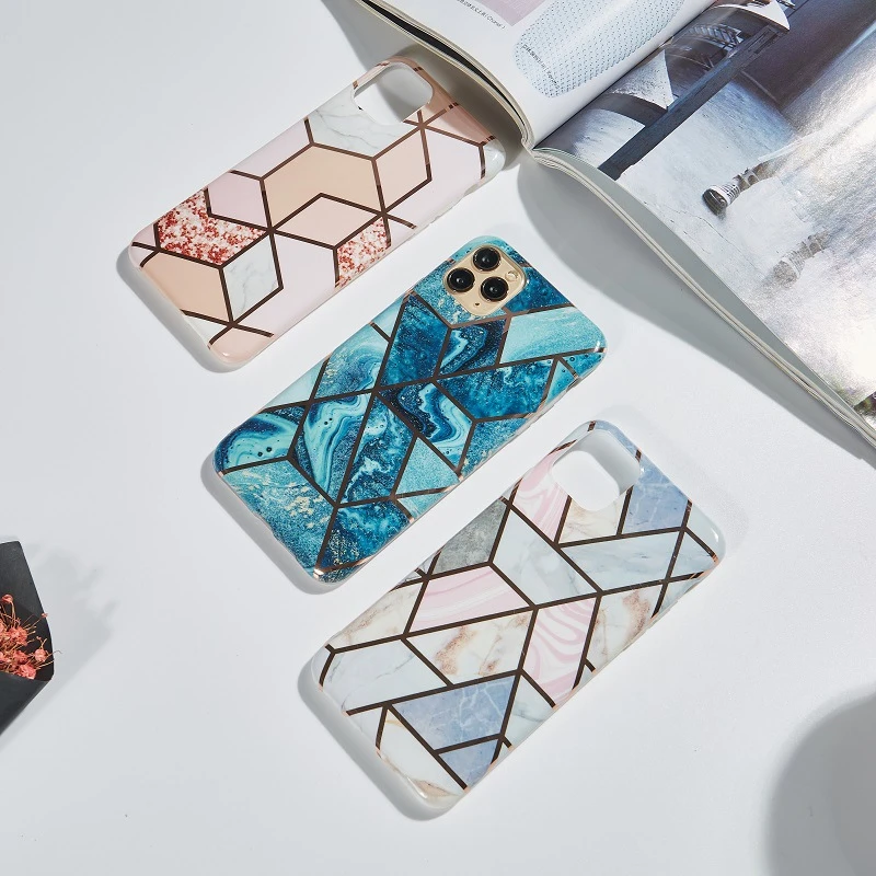 Мягкий силиконовый чехол с геометрическим рисунком для Huawei P20 P30 Pro Lite Mate20 |